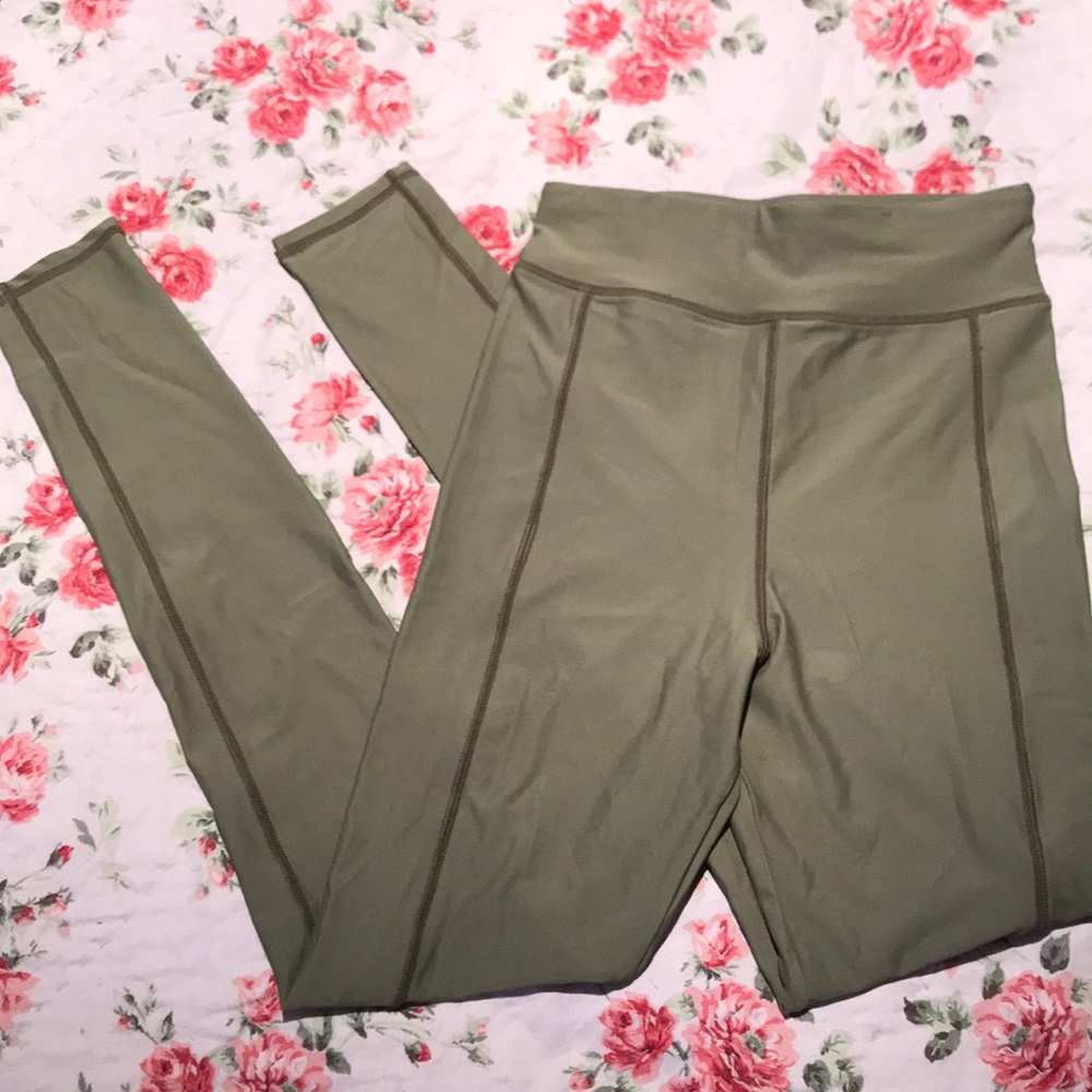 H+M green leggings